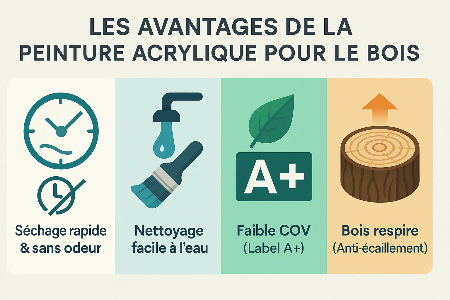 Avantages de la peinture acrylique pour le bois