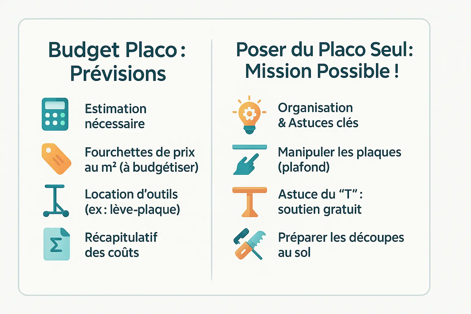 Illustration d'un lève-plaque en action pour poser du placo seul