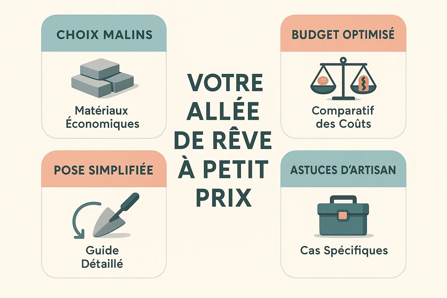 Allée de jardin économique - Comparatif matériaux et techniques