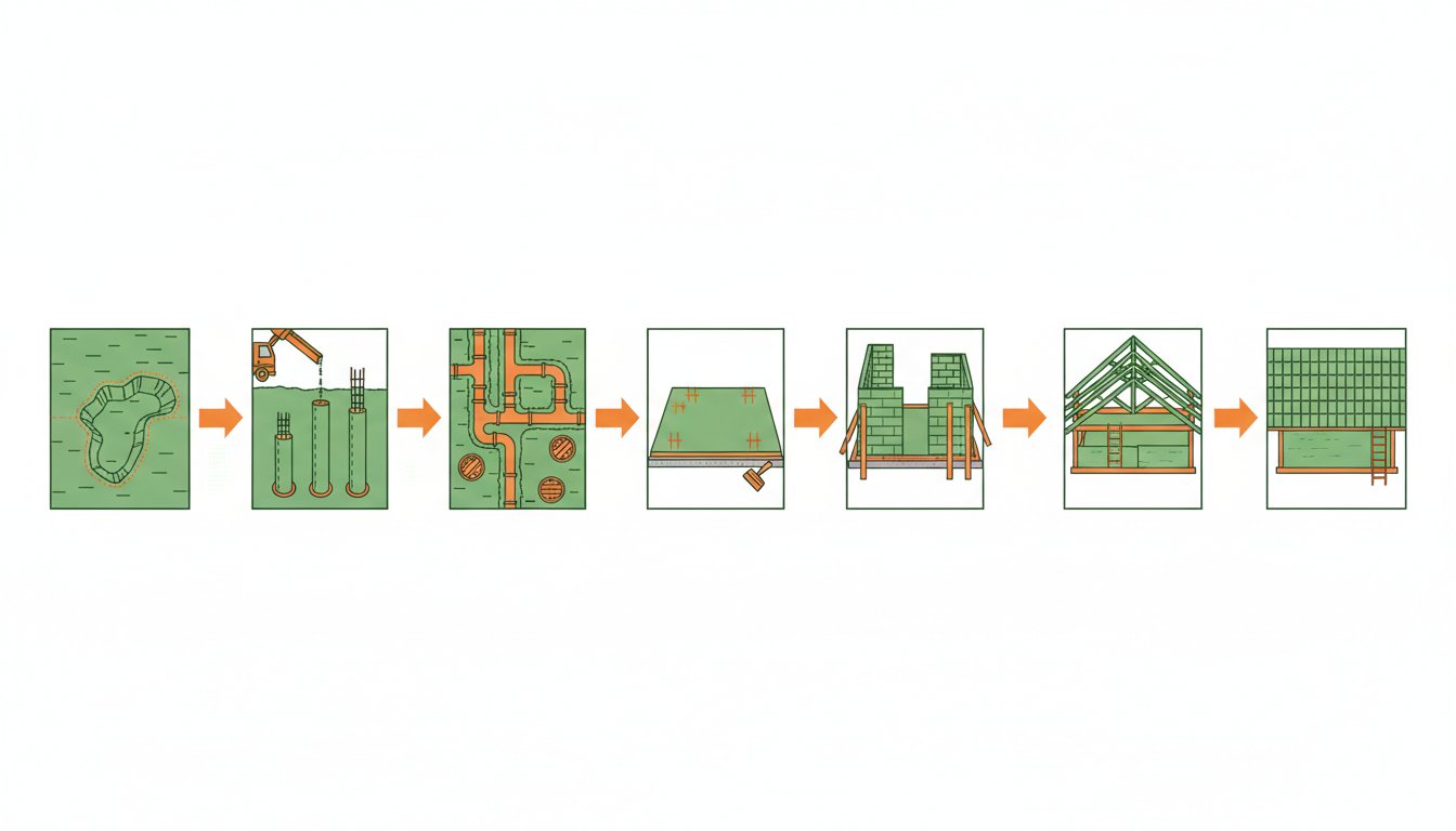 Définition gros œuvre - les 7 étapes chronologiques du chantier