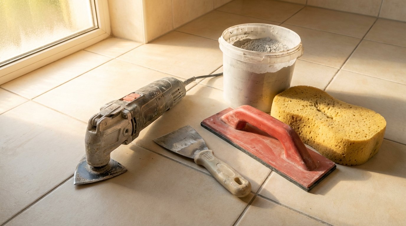 joints carrelage refaire soi-meme - outils nécessaires