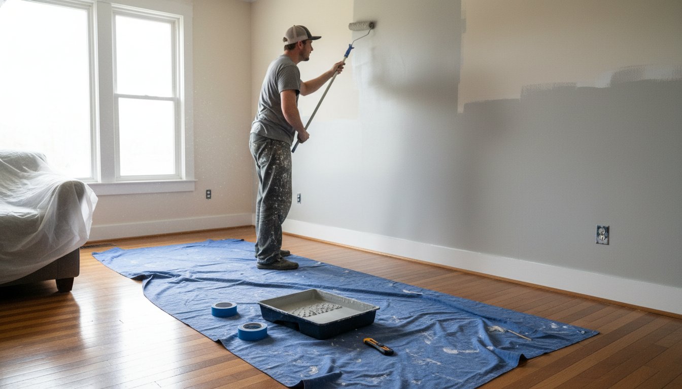 Coût rénovation maison m2 - travaux de peinture intérieure