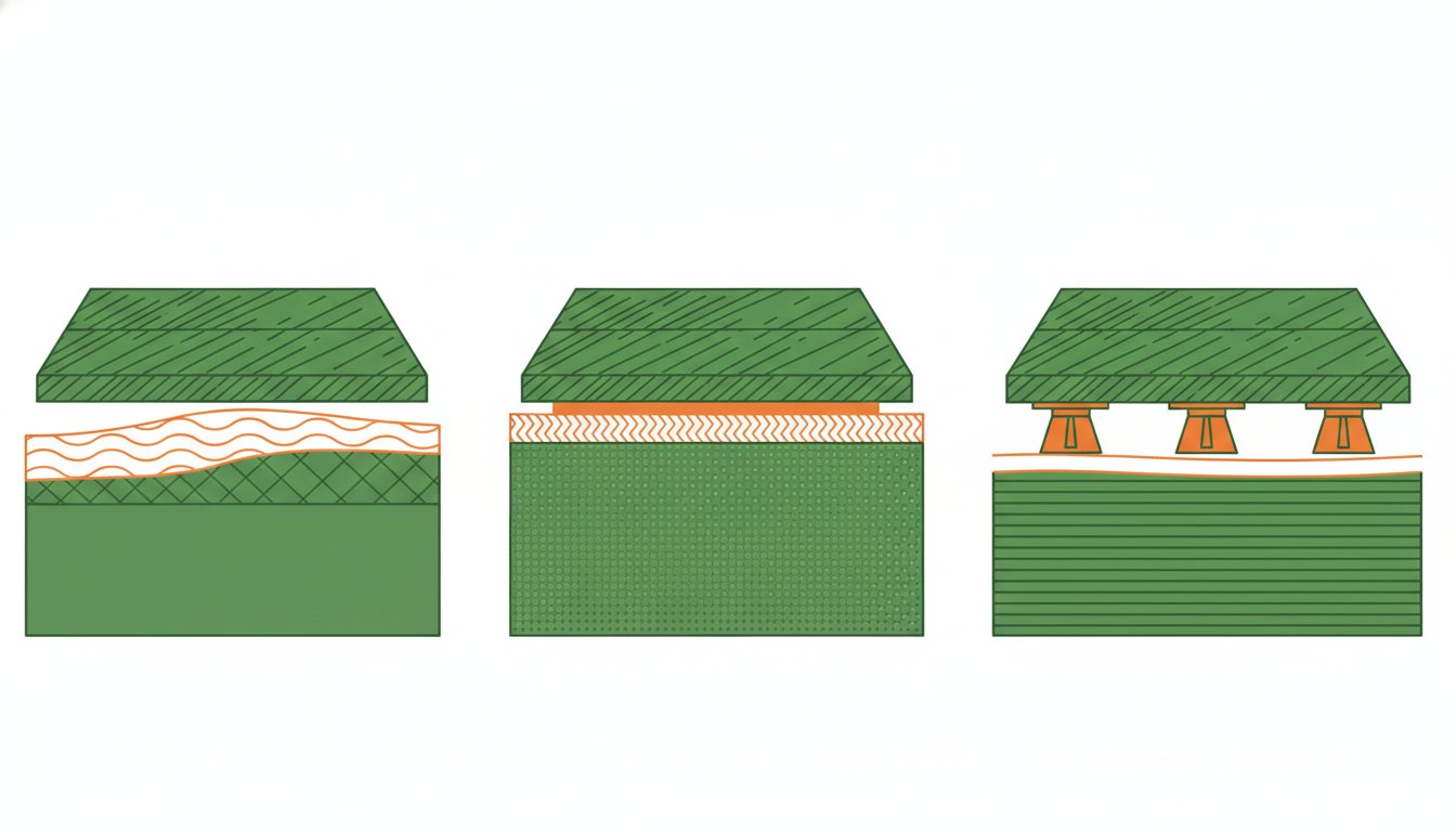 Dalle béton 40x40 - comparatif des 3 méthodes de pose : sable, mortier colle, plots