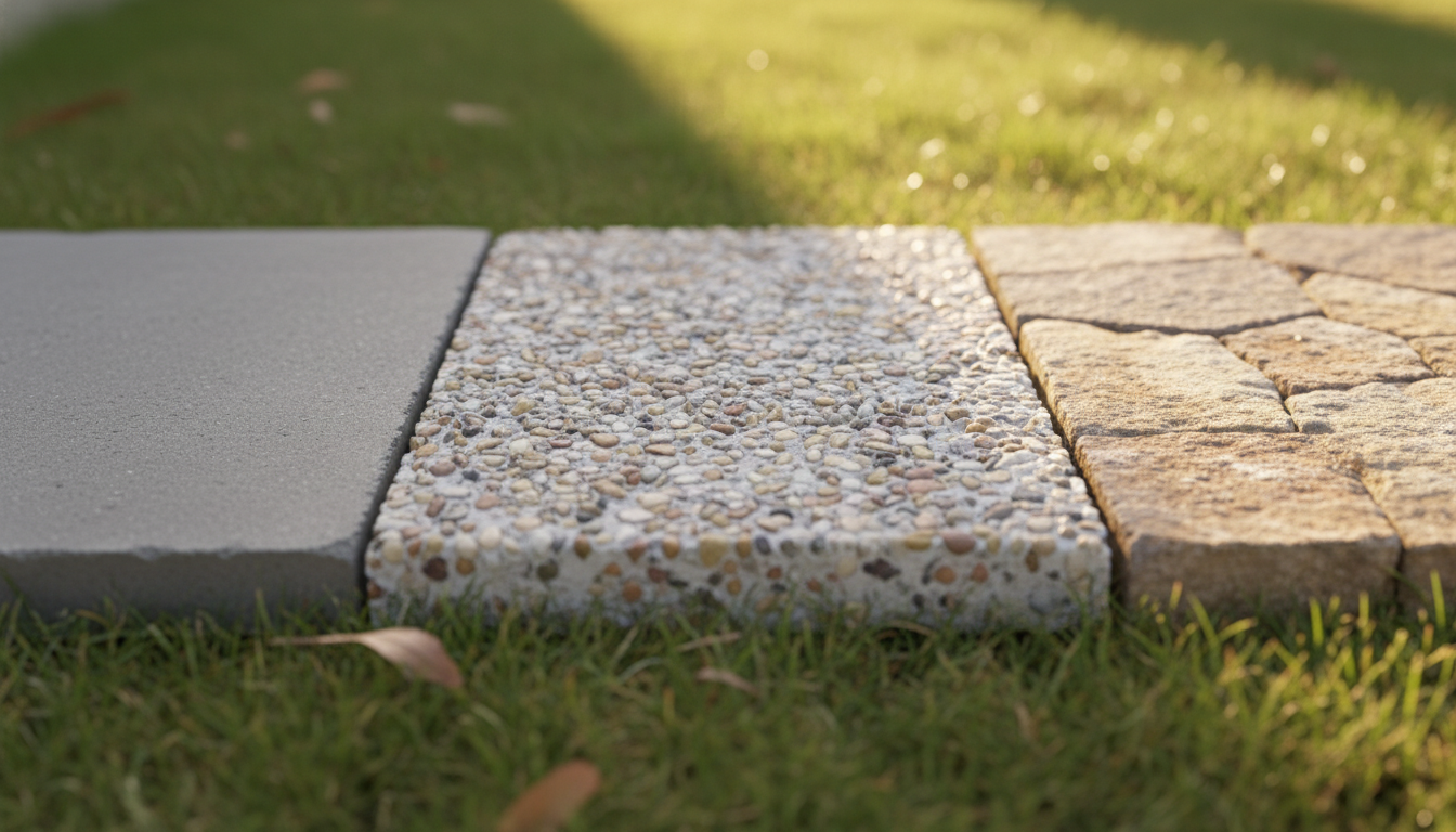 Dalle béton 50x50 pas cher - comparatif des différents types de finitions
