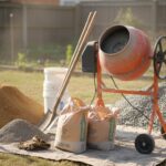dosage pour dalle beton - betonniere et materiaux ciment sable gravier