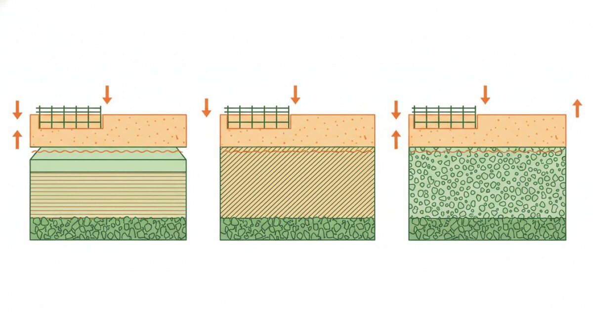 Isolant pour dalle béton - comparatif des matériaux isolants en coupe technique