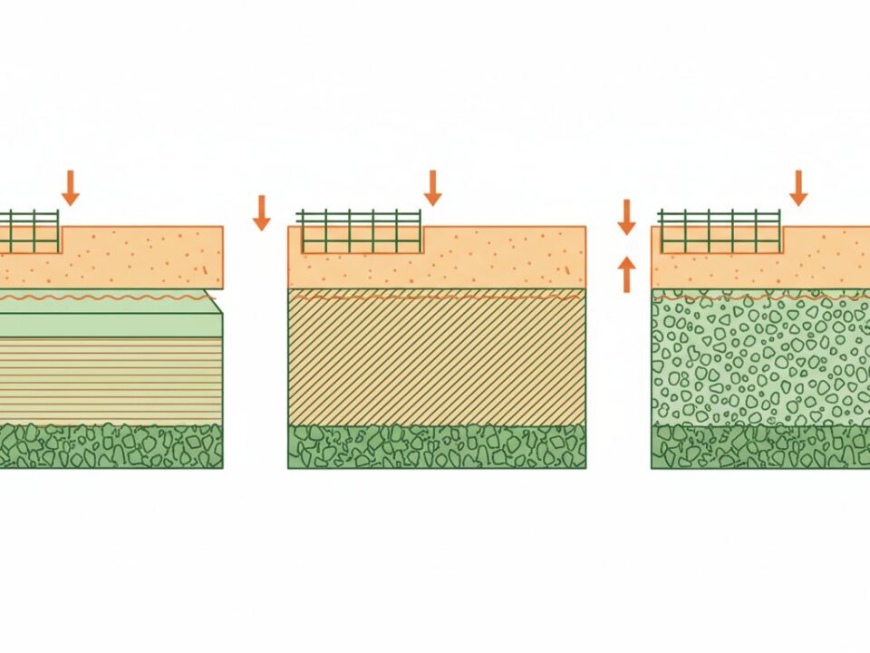 Isolant pour dalle béton - comparatif des matériaux isolants en coupe technique