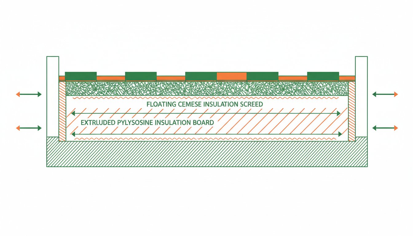 Isolation pour dalle béton par dessus - chape flottante sur isolant XPS
