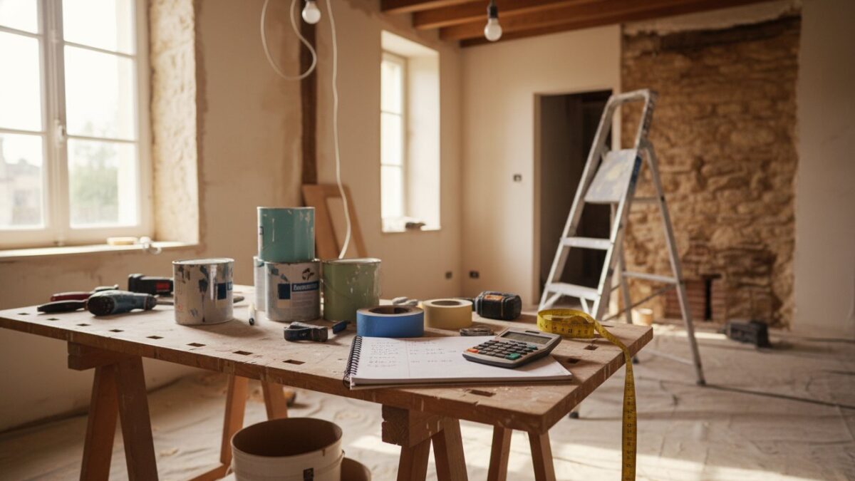 Rénovation maison prix m² - intérieur en travaux avec budget et outils