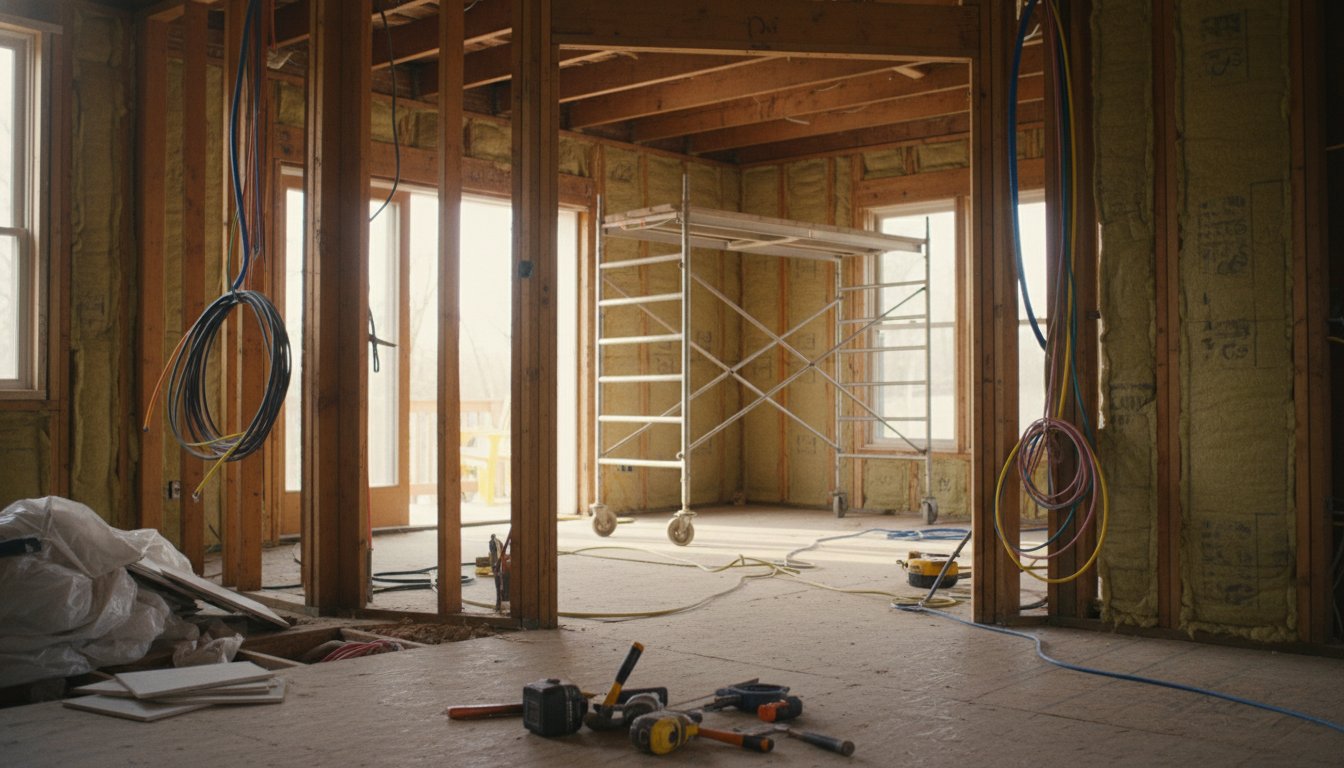 Rénovation maison prix m² - rénovation lourde avec isolation et électricité