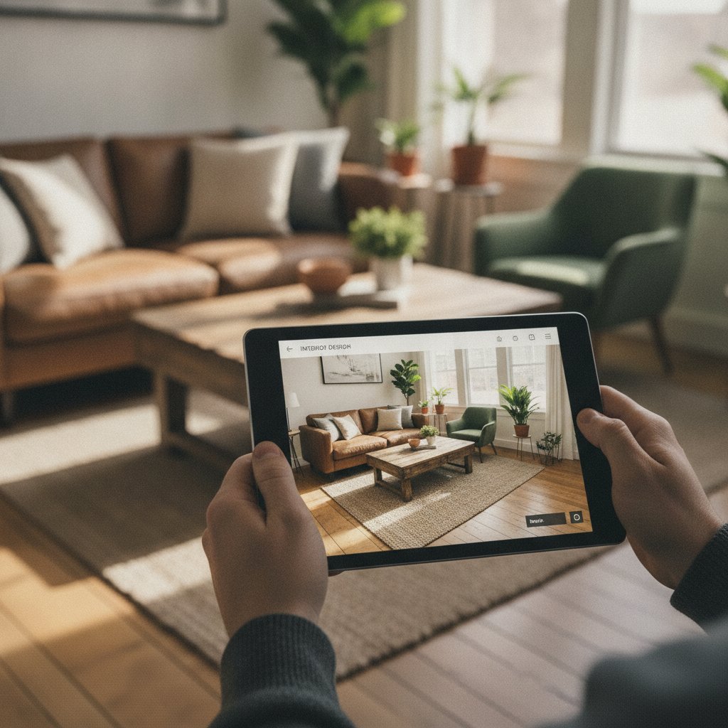Application décoration intérieur - visualiser un salon sur tablette