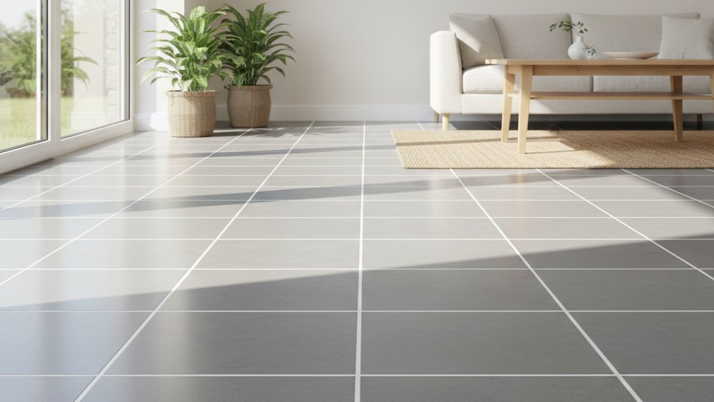 nettoyer joint de carrelage sol - résultat final avec joints blancs propres