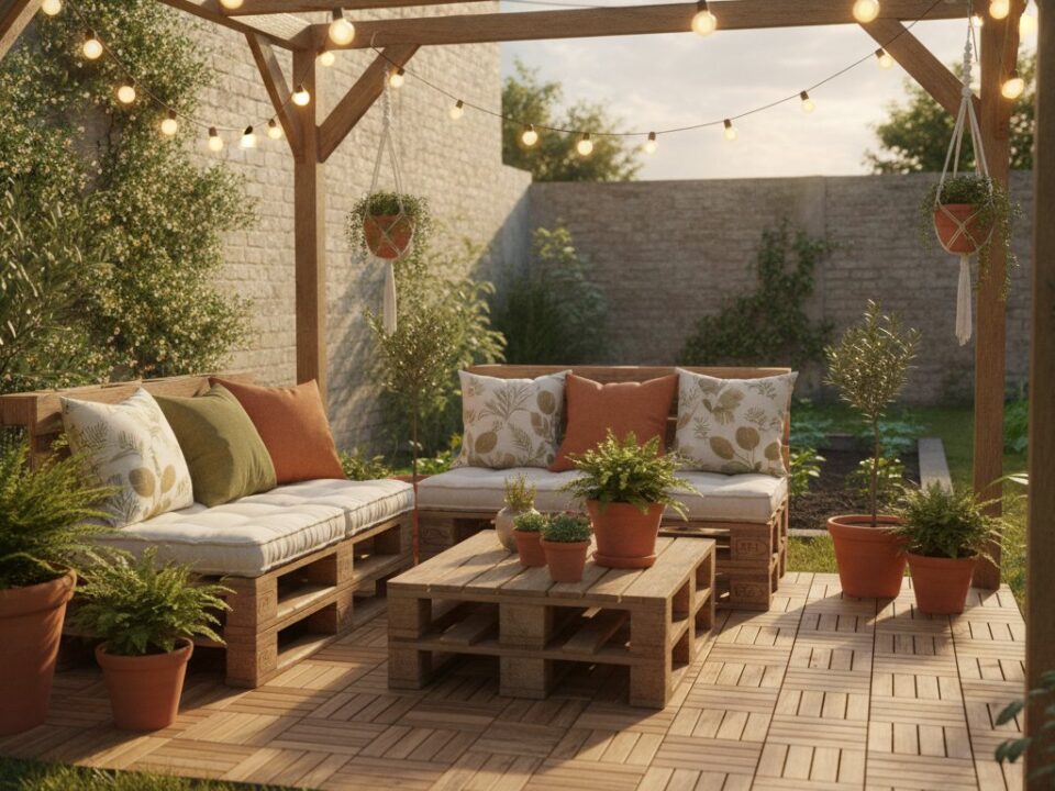 amenagement exterieur simple - petite terrasse cocooning a petit budget