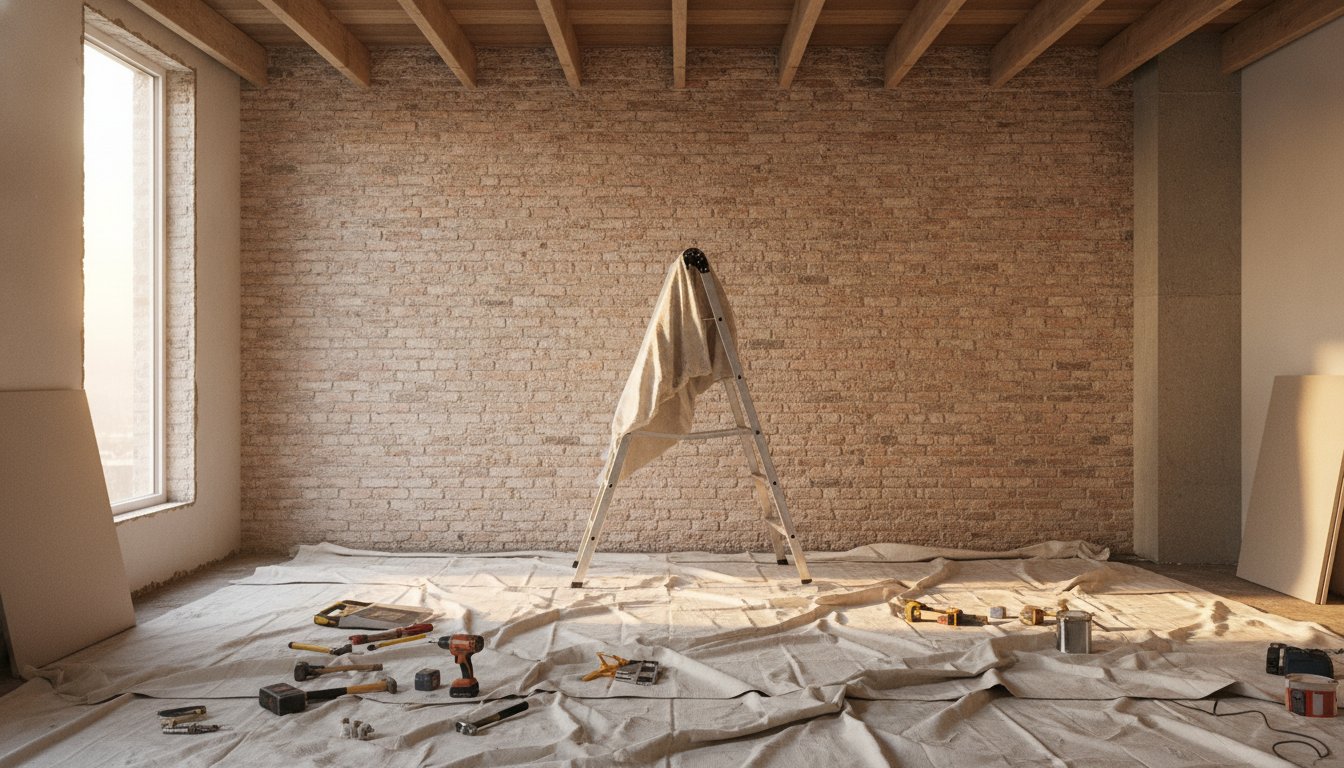 Architecte pour renovation maison - chantier avec mur porteur