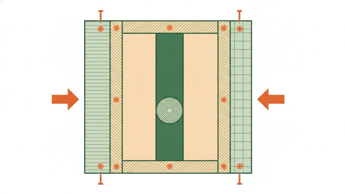Coffrage placo sans rail - schema technique ossature tasseaux bois autour d un tuyau