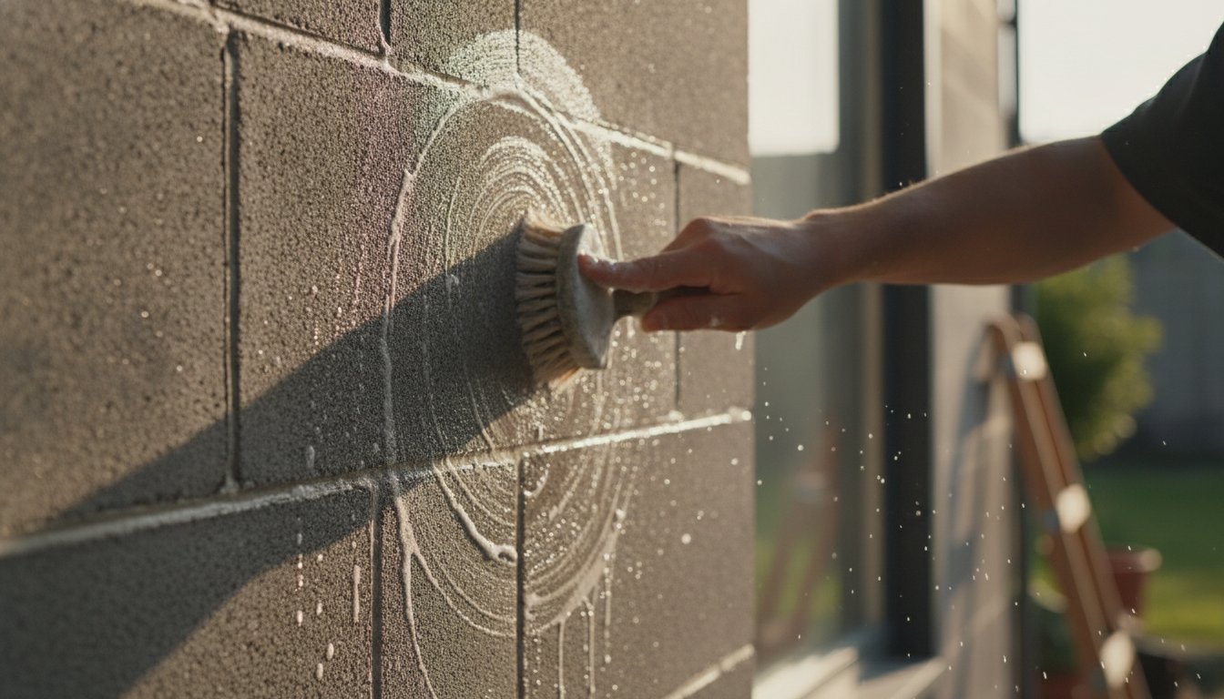 Peinture mur parpaing - nettoyage du support avant application