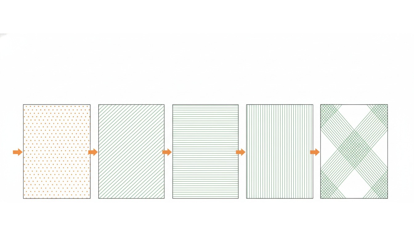 Schema des couches de peinture mur : sous-couche et finitions