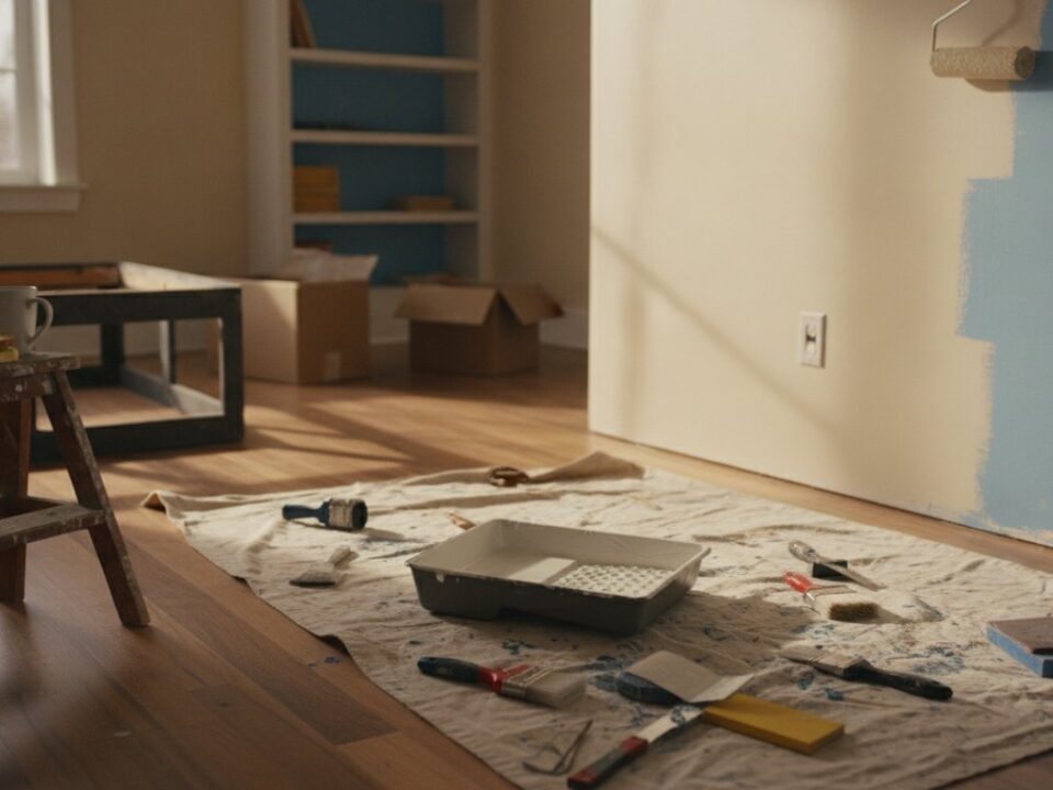 Renovation maison interieur - travaux de peinture et rafraichissement d une piece