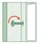 Vis a placo - schema technique de fixation sur montant metallique