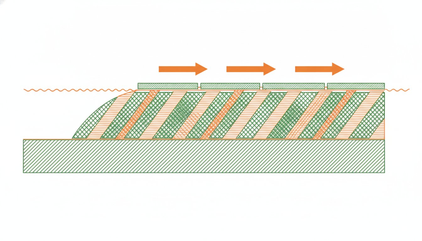 Carrelage sol salle de bain - schéma technique des couches de pose