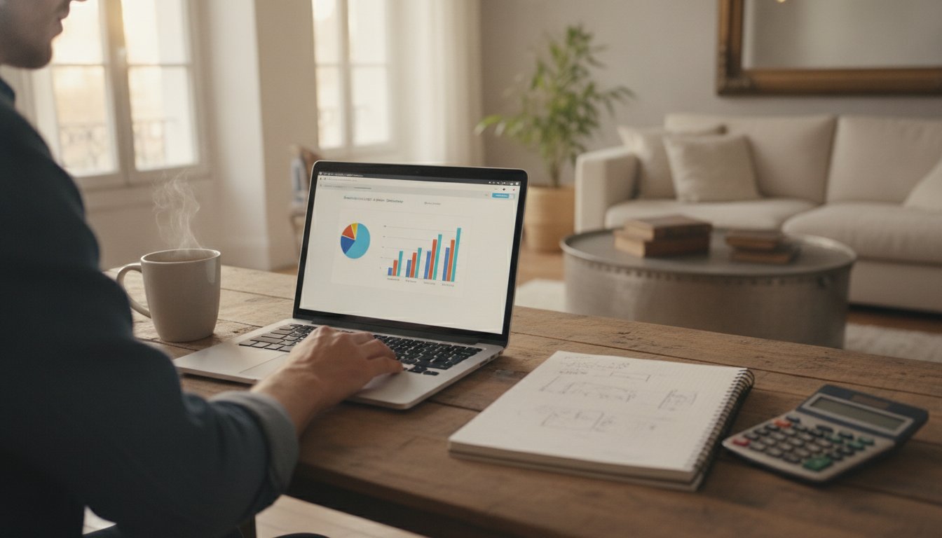 Meilleur fournisseur électricité comparatif - comparer des offres sur ordinateur avec sa facture et une calculatrice