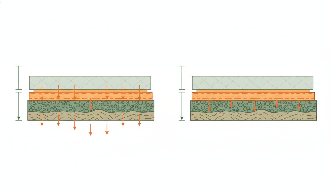 Epaisseur panneau polystyrene extrude sous dalle - comparaison