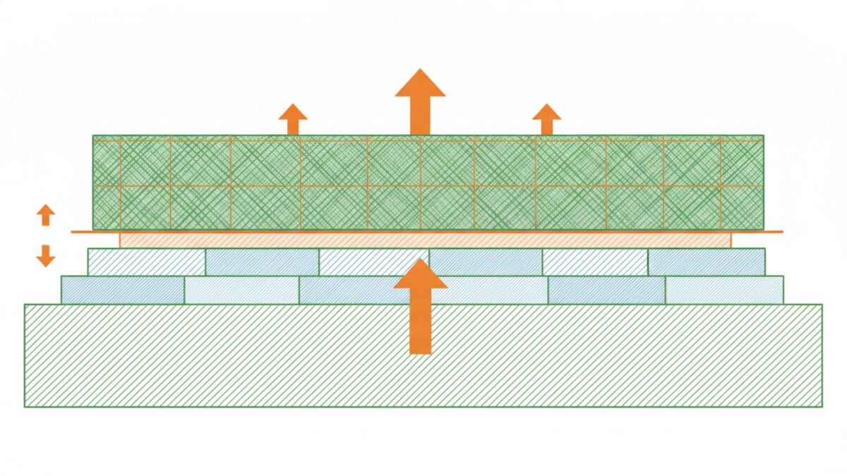 Panneau polystyrene extrude sous dalle - coupe schematique isolation